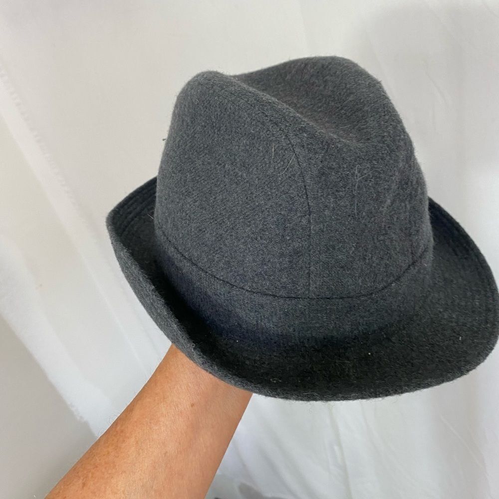 Imercork Crambes Paris France vintage 60’s wool blend gray fedora hat 54-6 5/8 - Picture 5 of 9
